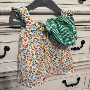 Floral and Gingham Kids Set